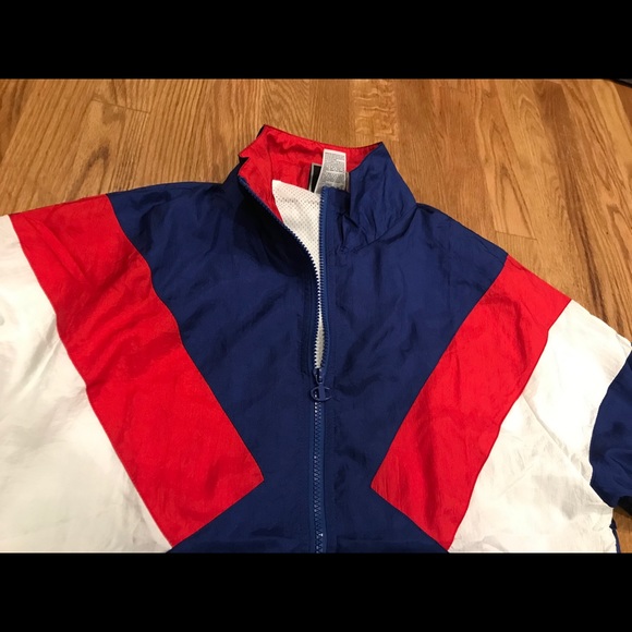 CHAMPION Life Track Jacket Nylon Windbreaker Blue - Picture 2 of 4